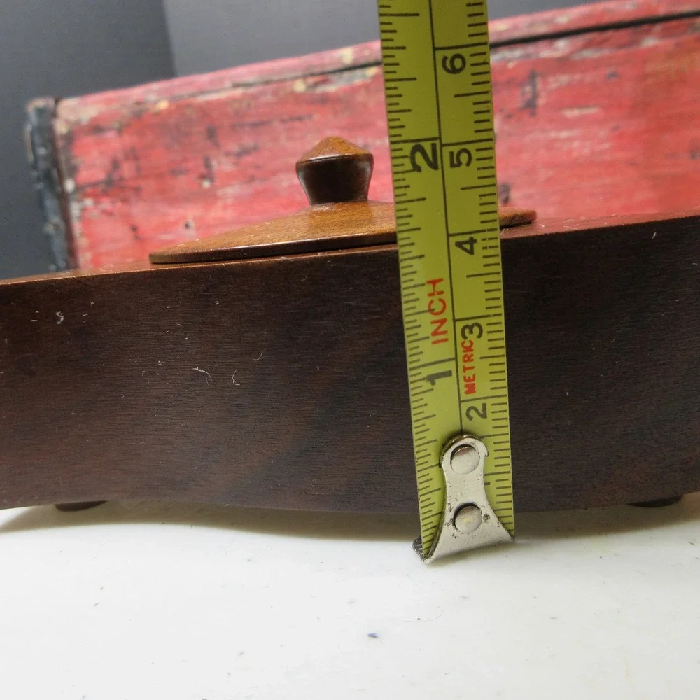 Mark J. Ostrom Handcrafted Modernist Wood Trinket Box with Lid Lindstrom MN